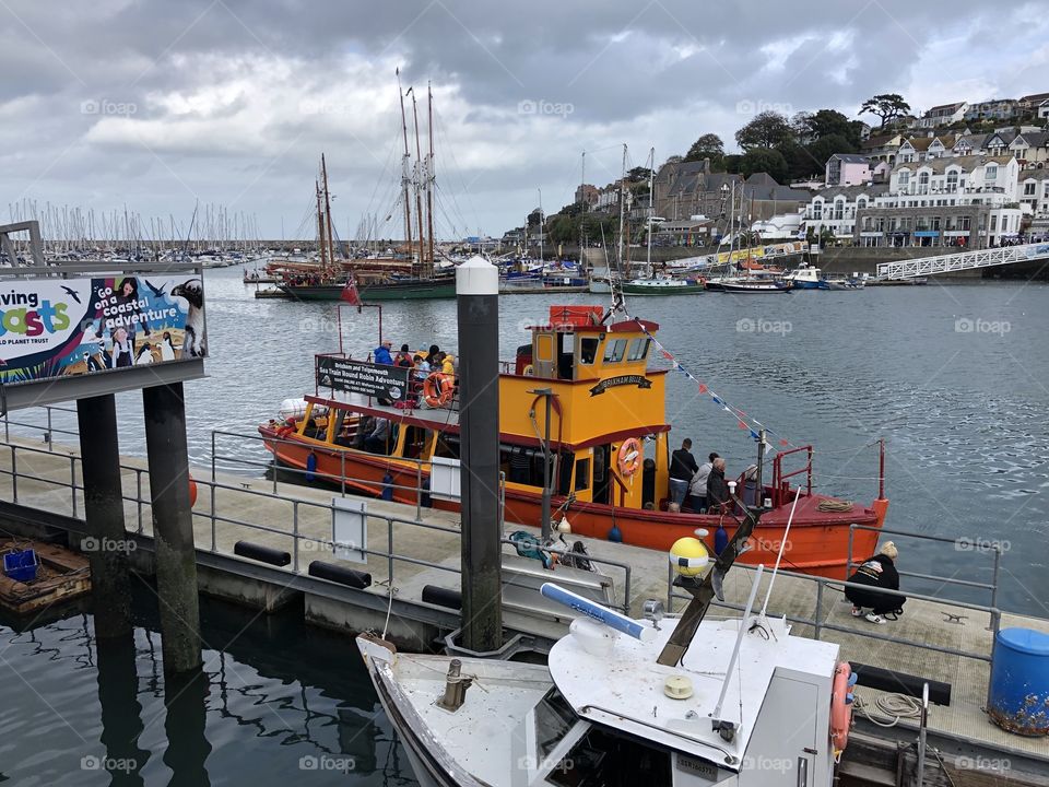 People still enjoying summer boat trips with warm autumn temperatures yesterday, but bad weather loomed and arrived before the day was out.