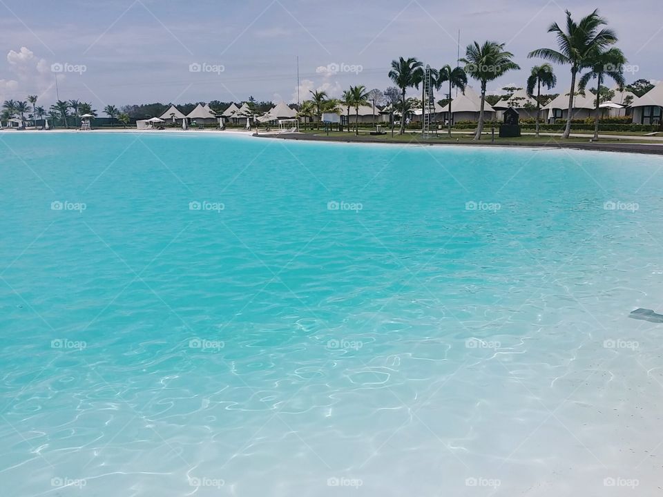 Lagoon in bintan indonesia clear blue pool