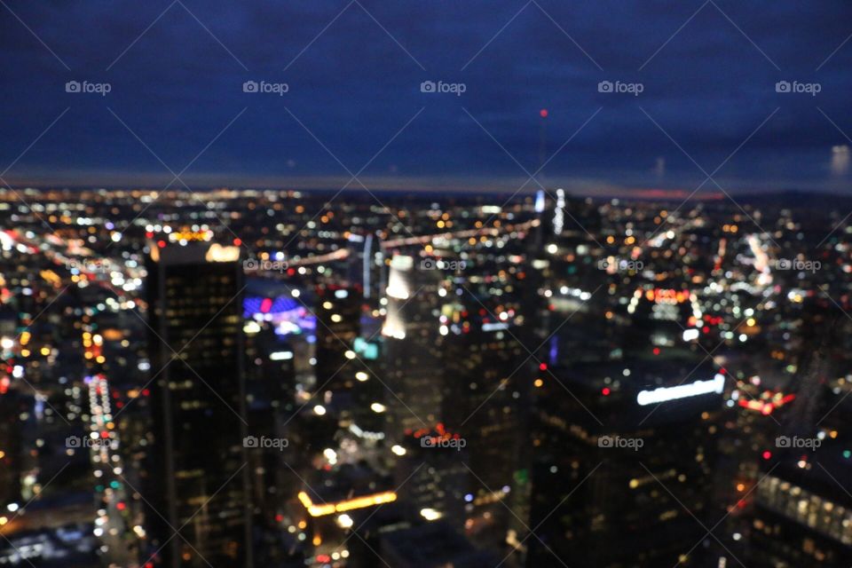 Blurry LA Skyline