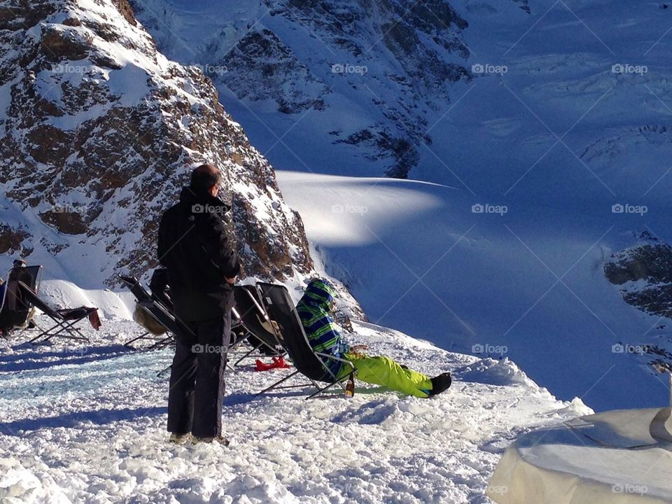 Skiers Switzerland
