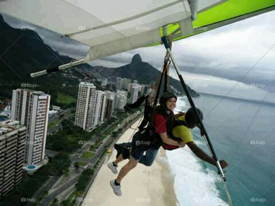 Hang gliding over Rio