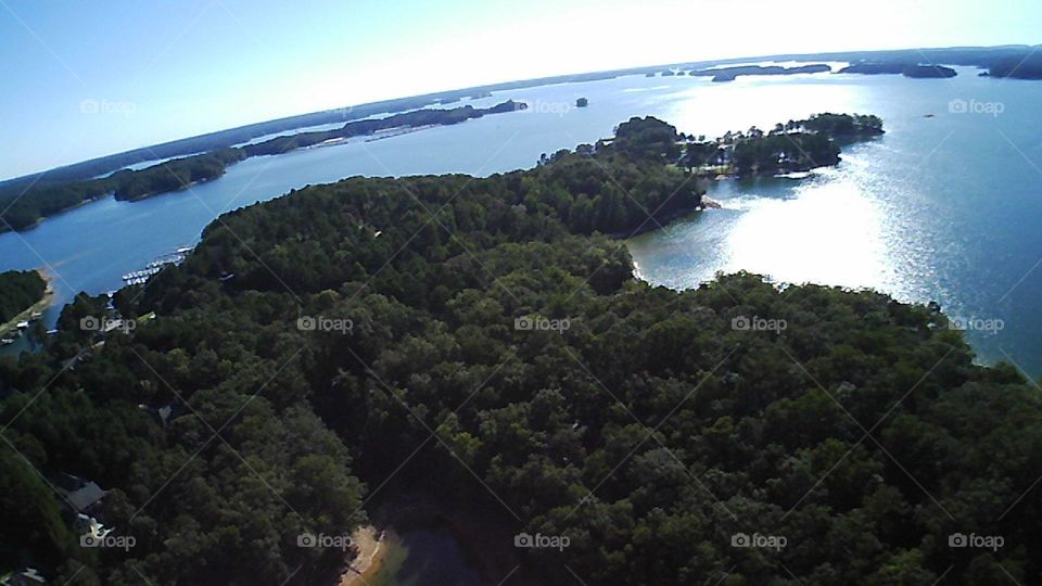 drone view above our campsite.