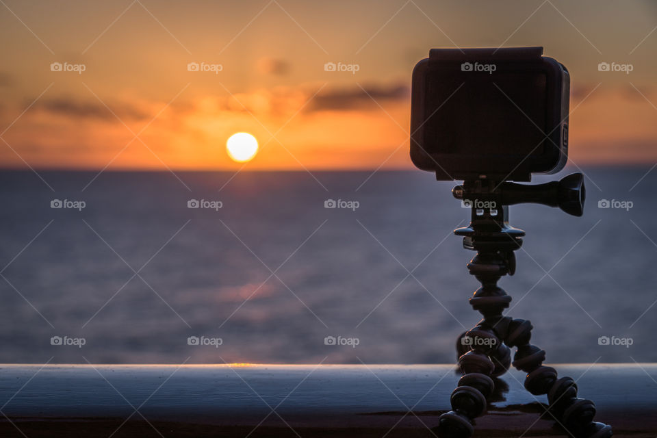 GoPro shooting a sunrise time lapse 