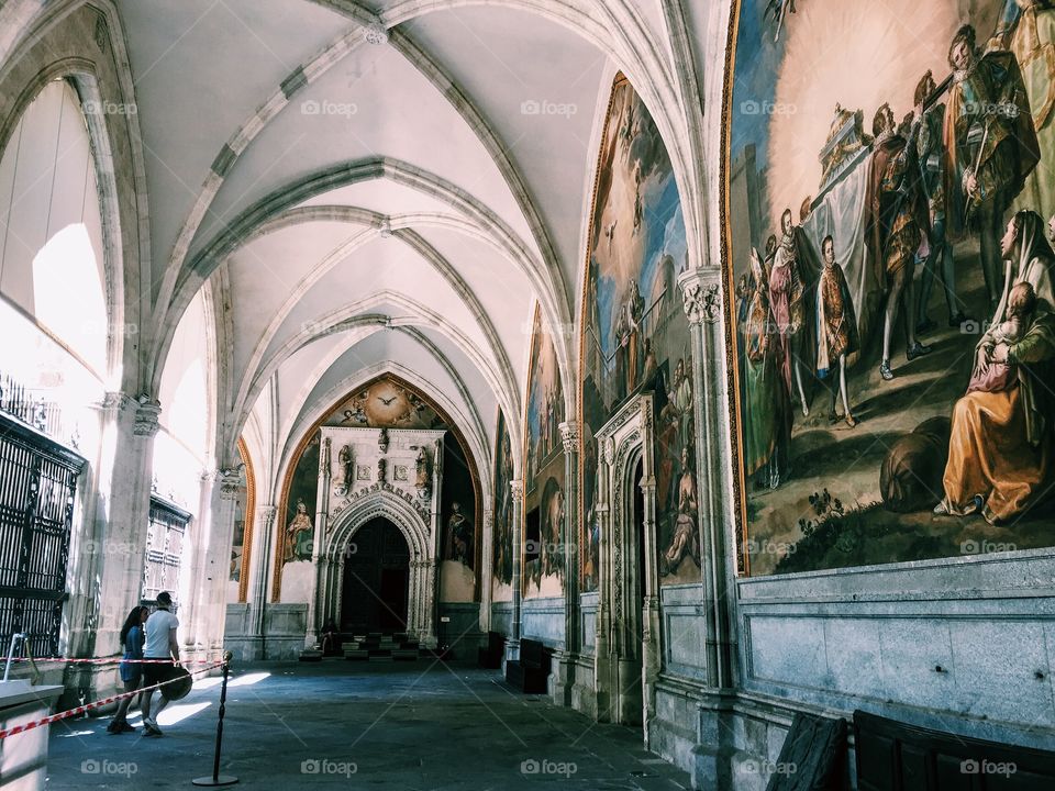 Old paintings at the cathedral of Toledo 