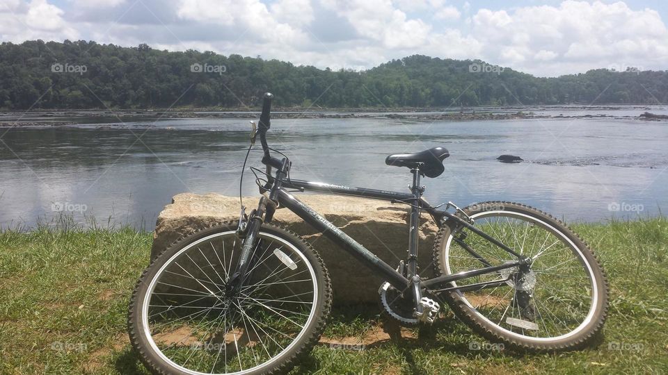 Bike. Riding down the Augusta Canal Trail