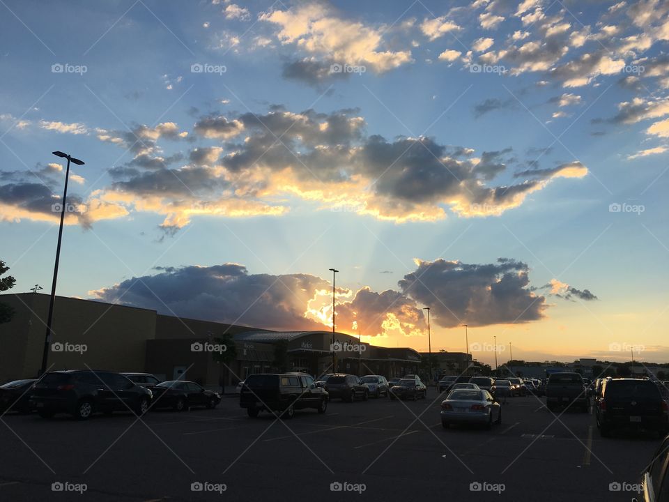 Sunset at Walmart? Not too shabby. 