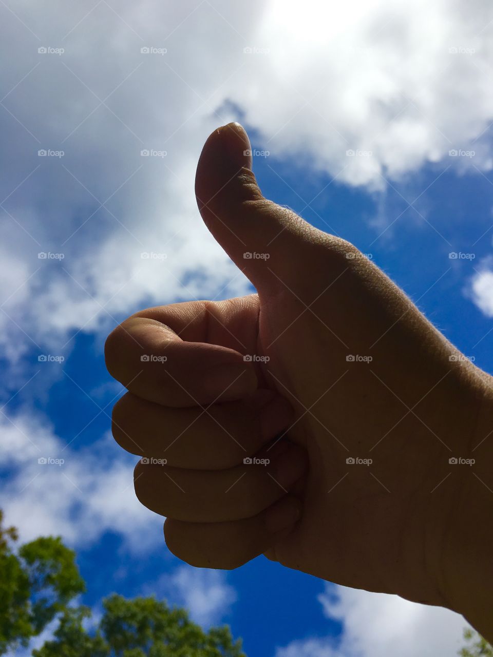 Thumbs up on a beautiful day!