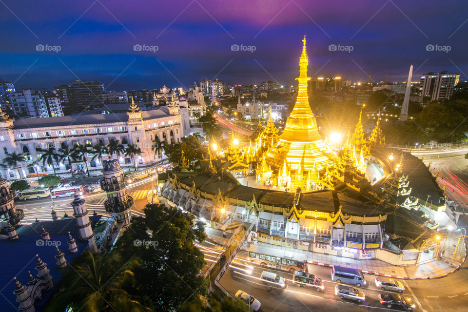 Sule Pagoda, Yangon, Myanmar.