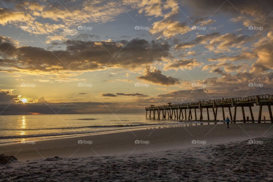 Sunrise at the fishing pier