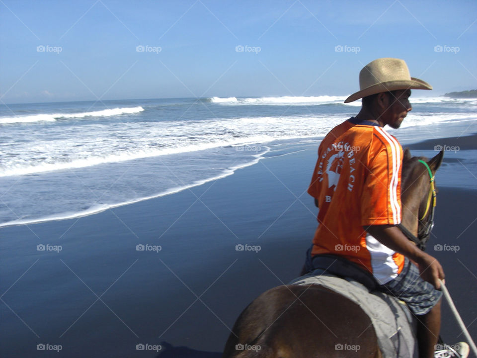 beach ocean sky blue by thepapierdollies
