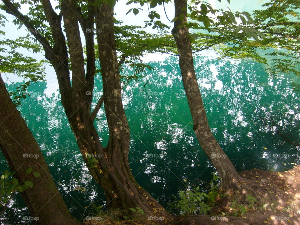 blue lakes in the Caucasus