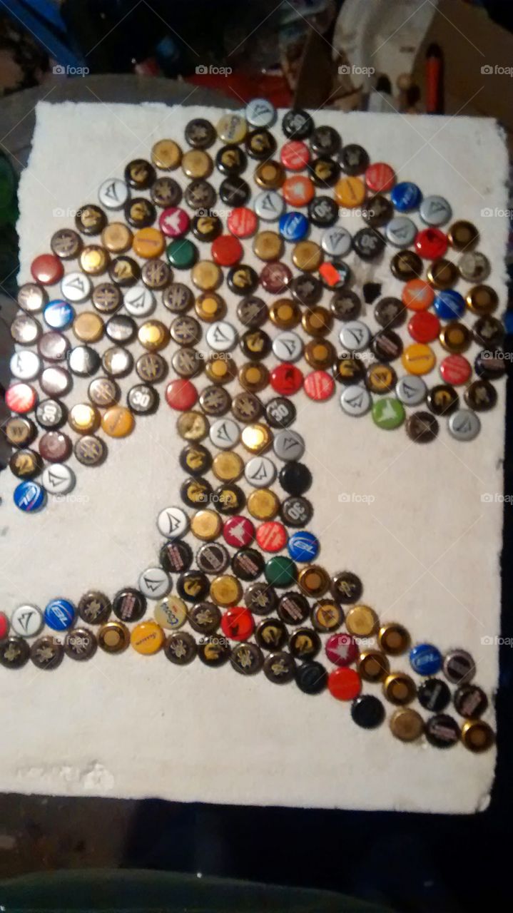 beer cap art. I was bored one day