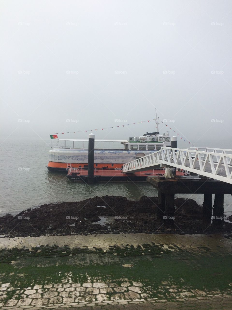 Boat at cais Sodre Lisbon 