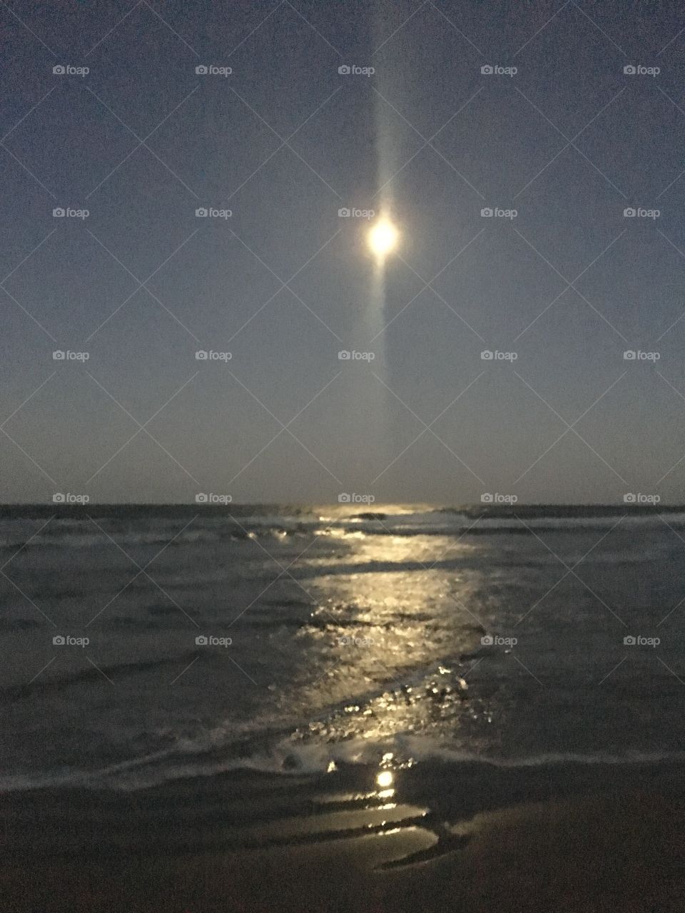 Moon reflecting on the water 