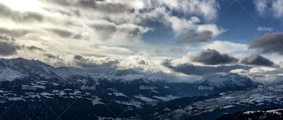 Swiss Alps - high contrast image during the day
