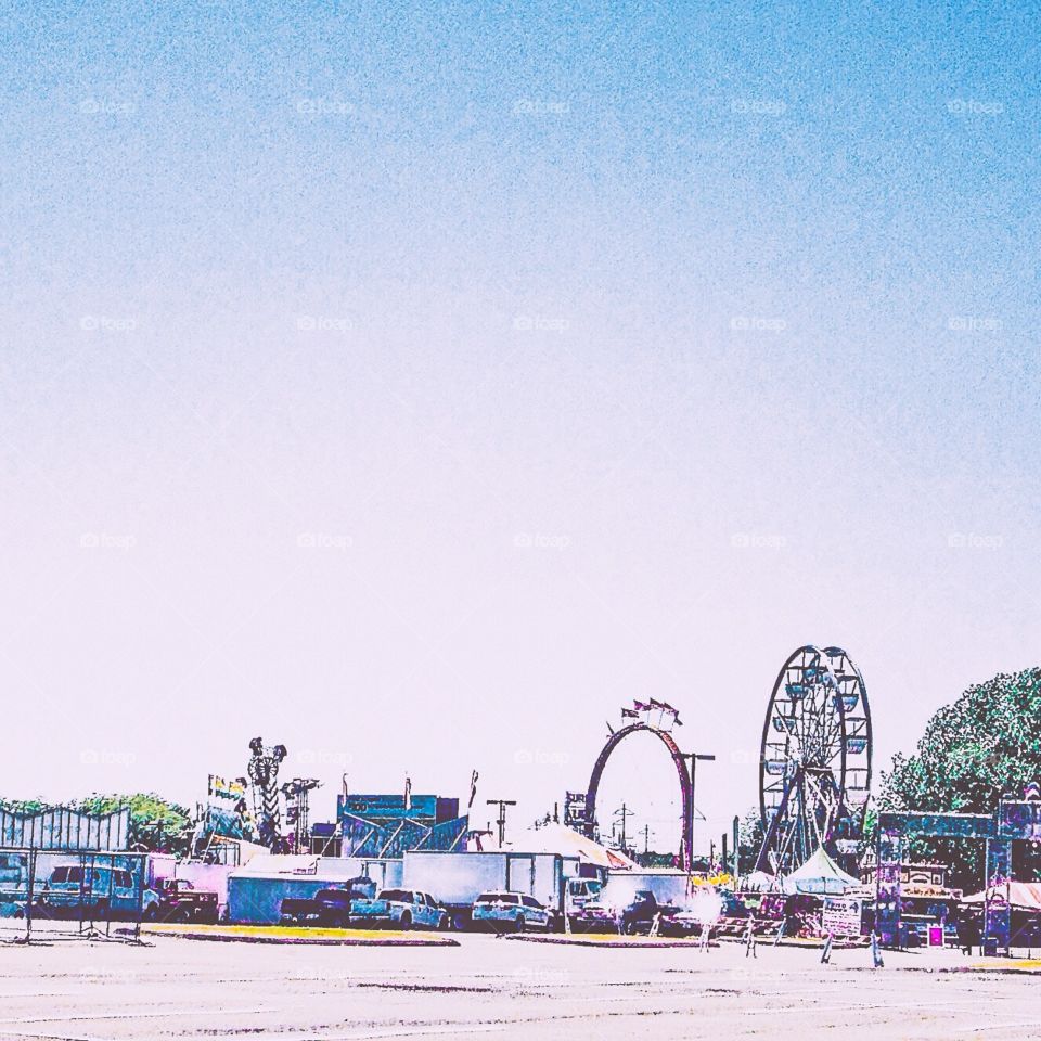 Driving by the fairground. Driving by the fairground 