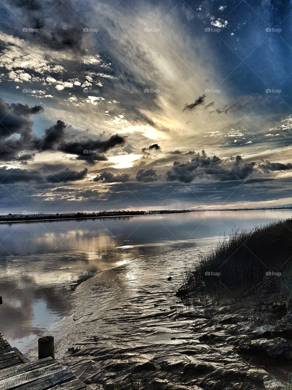 River Sunset reflections