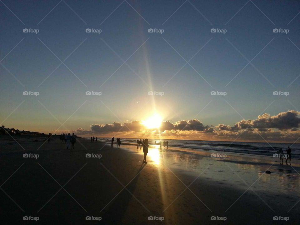 Sunrise at a beach, in Hilton Head, SC