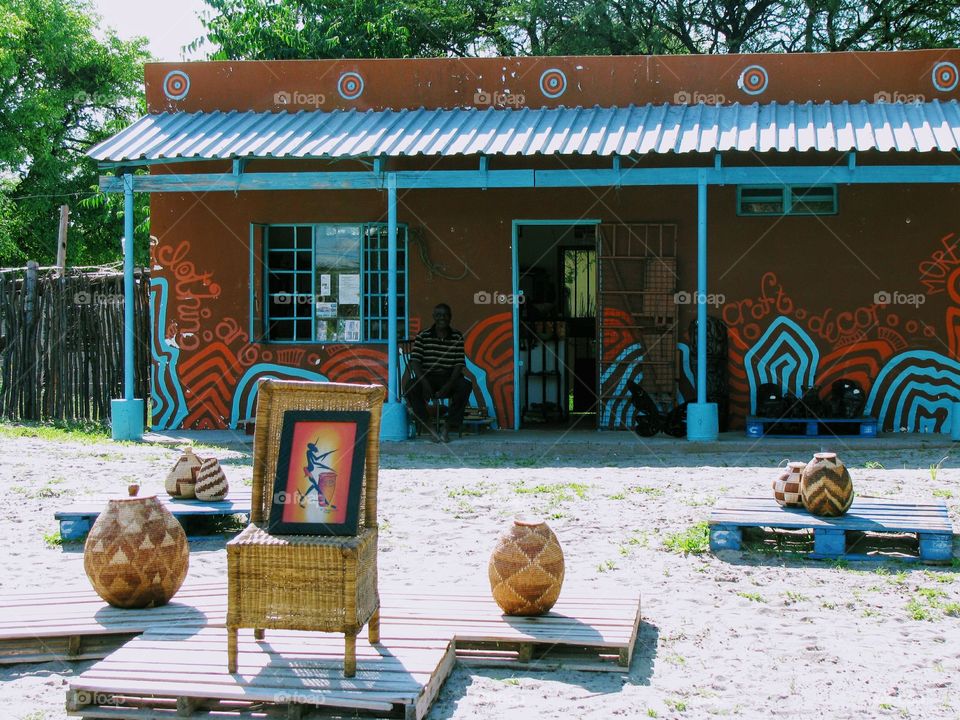 Souvenir shop in Maun, Botswana