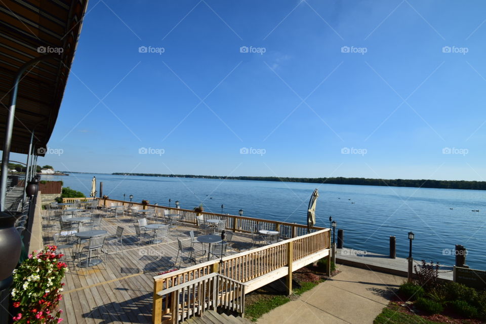 patio on the river