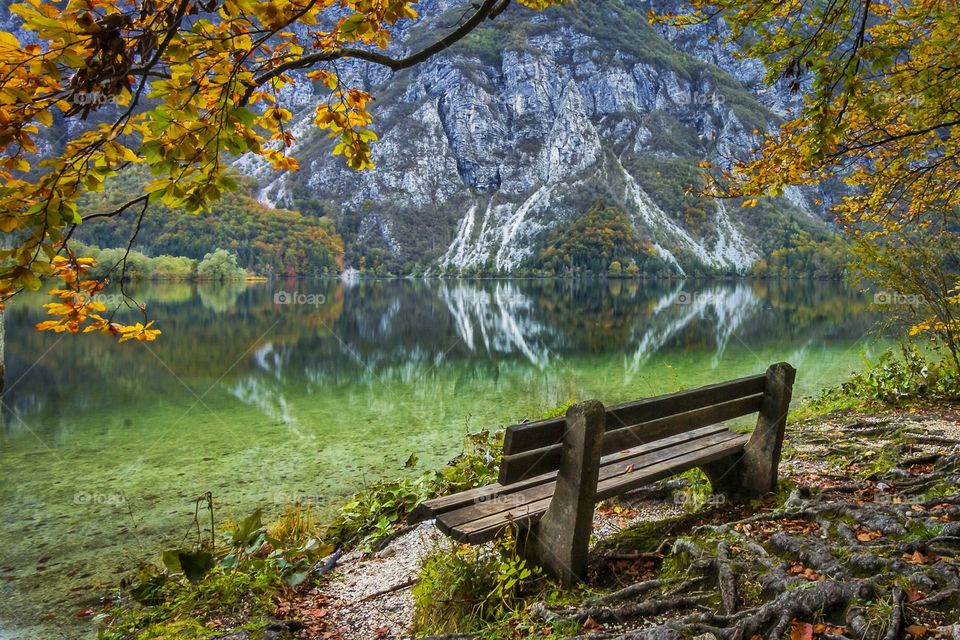 Scenic view of lake bohinj, Slovenia