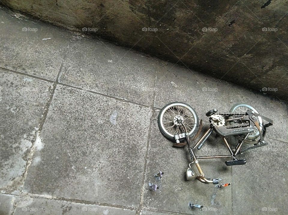 The world of Liliput, old bicycle