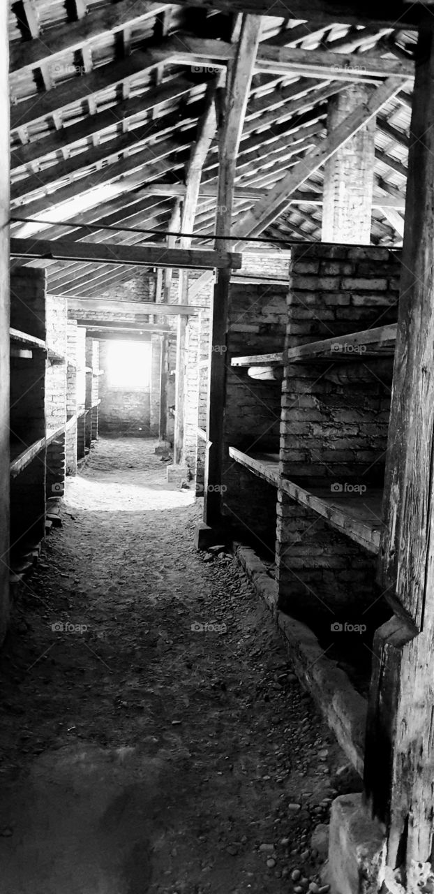 Prisoner Barracks in Aushwitz Poland