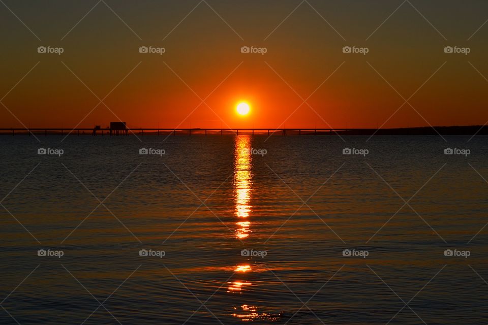 Sunset over ocean in Oz. Sunset over ocean in south Australia