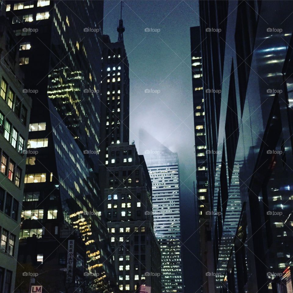NYC in fog