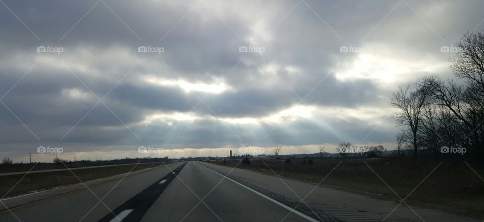 light through clouds