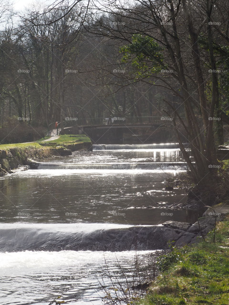 The beautiful River Aeron (Aberaeron, Ceredigion) shining in the sunshine