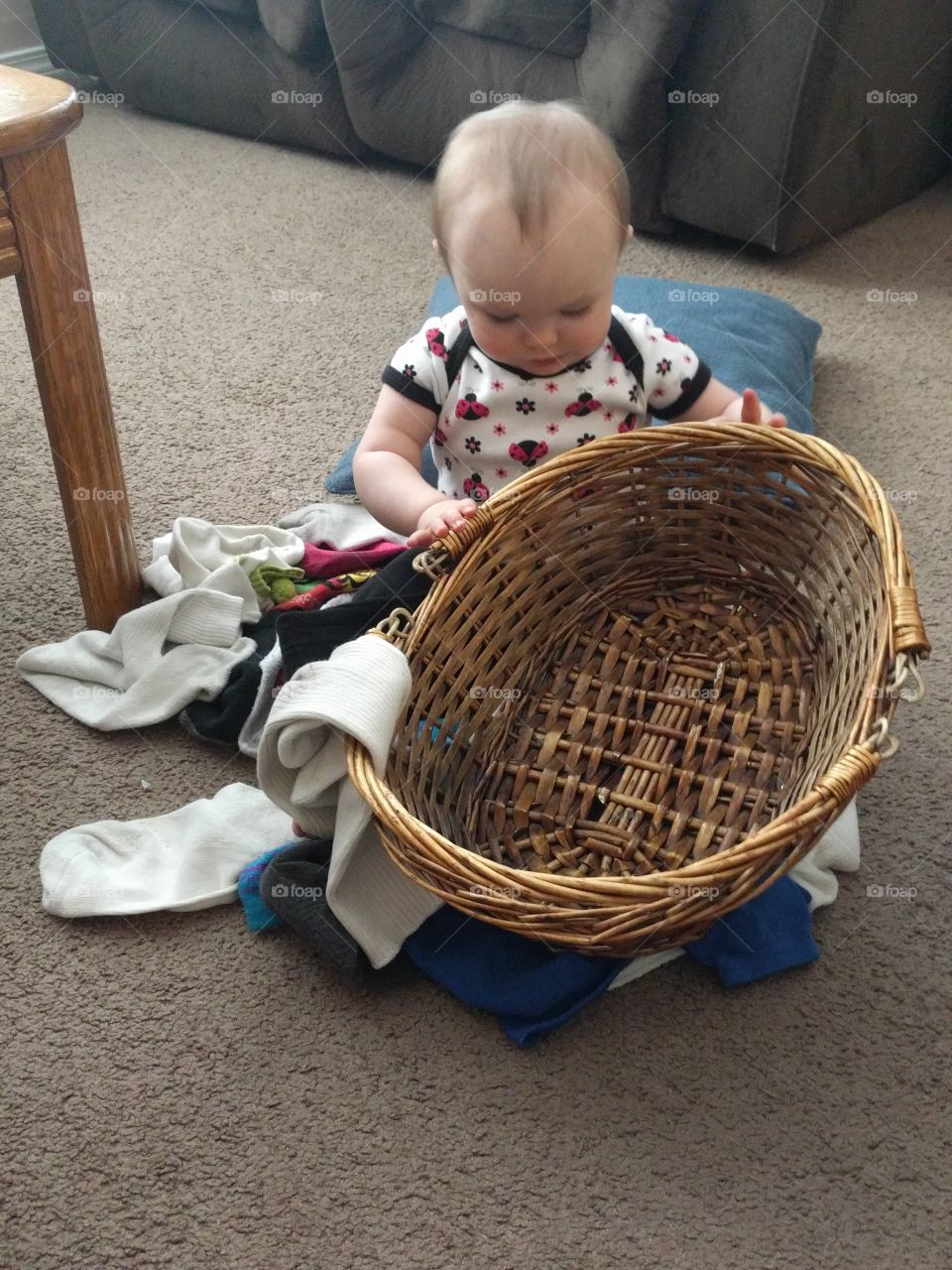 sock basket baby