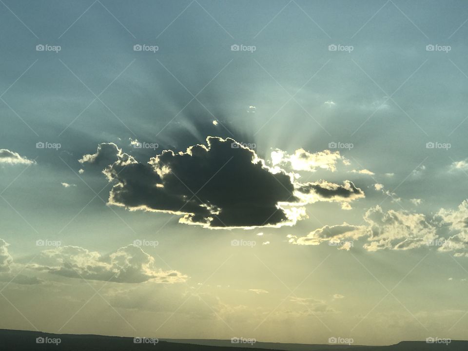 Clouds and sun rays 