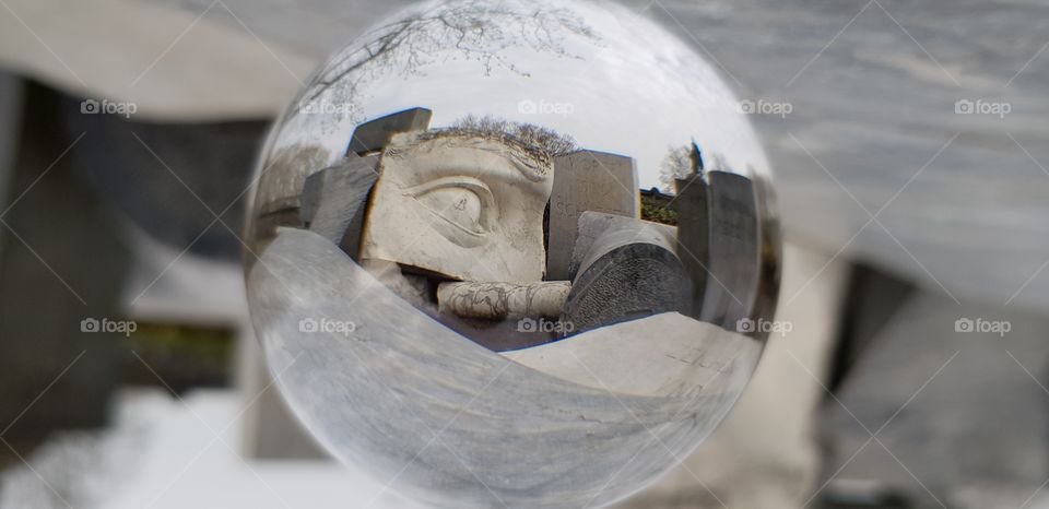 Glaskugel Deutsche Eck Koblenz Germany