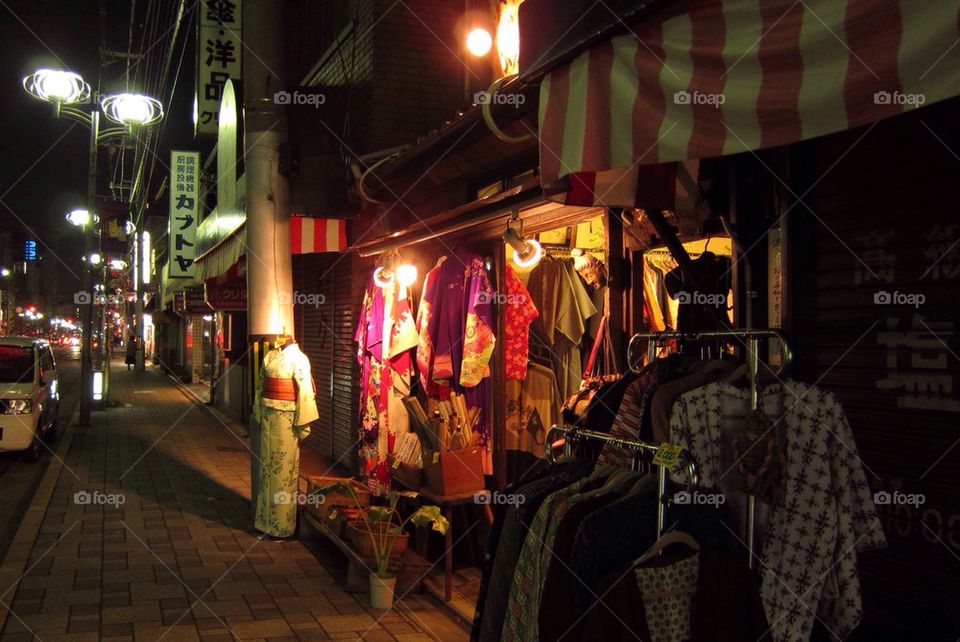 A yukata shop in Kyoto