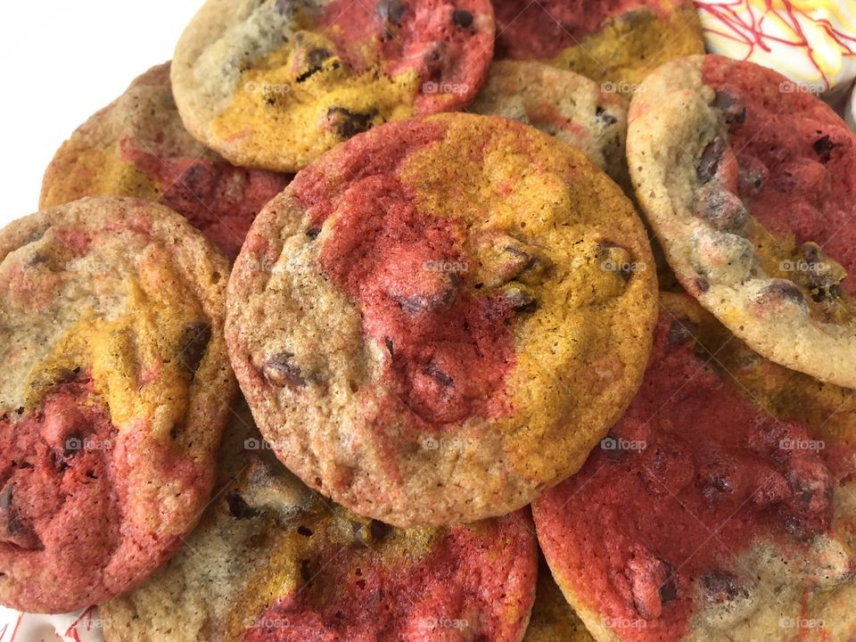 Chocolate Chip Cookies in Team Colors