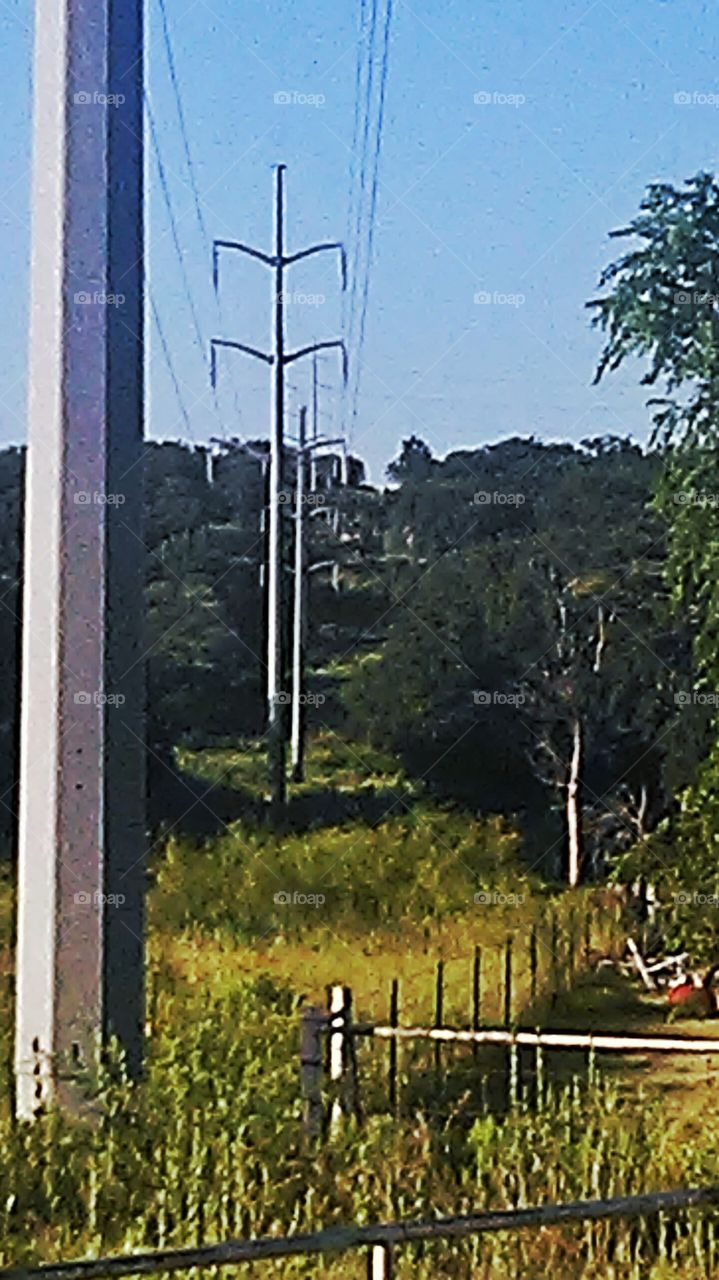 electric Avenue. This is a picture of how they cut through the fields to run electricity