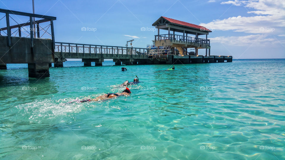 Diving in the pier