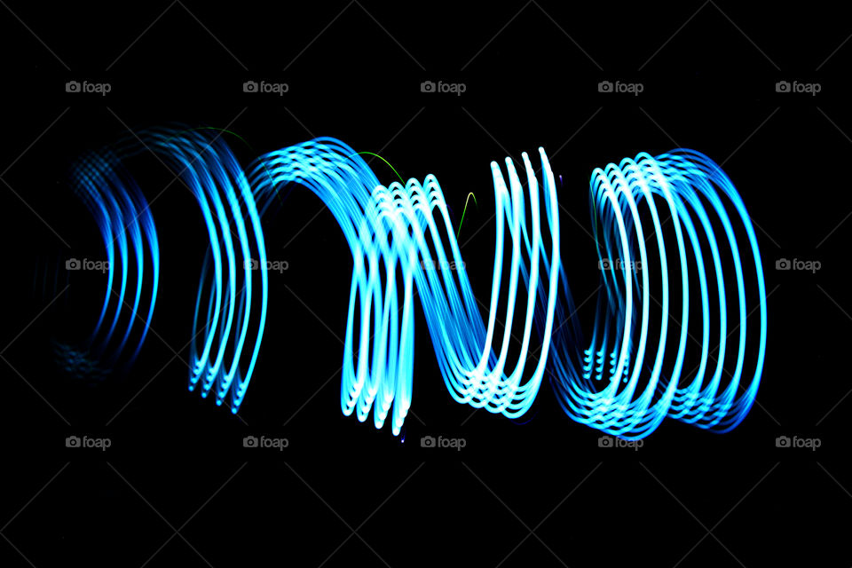 blue spiral lights