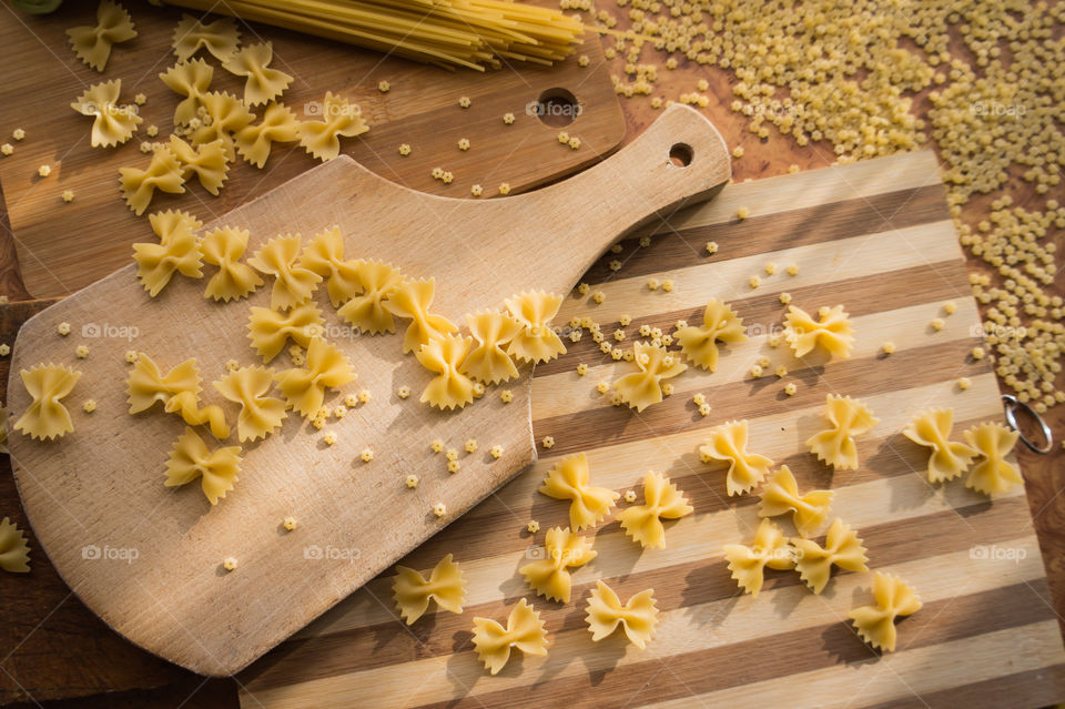 Different types of pasta
