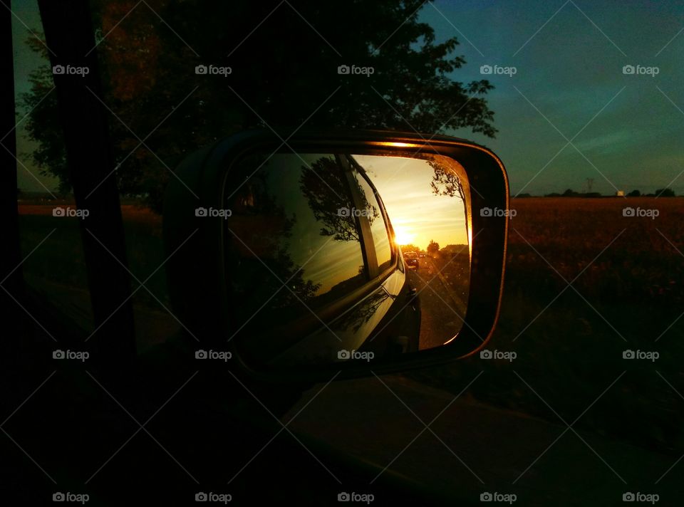 Car, Vehicle, Light, Sunset, Transportation System