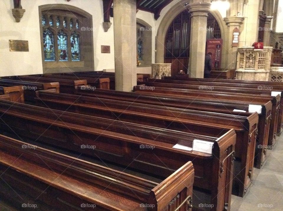 Church wooden chairs