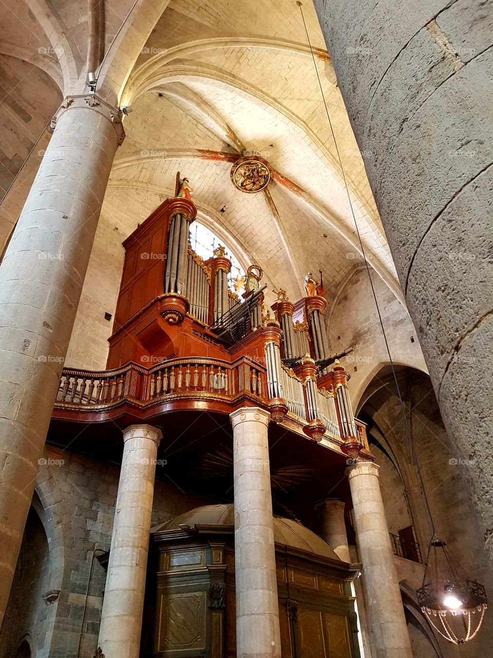 Great and big pipe organ at Castelló d'Ampurias church, Catalonia
