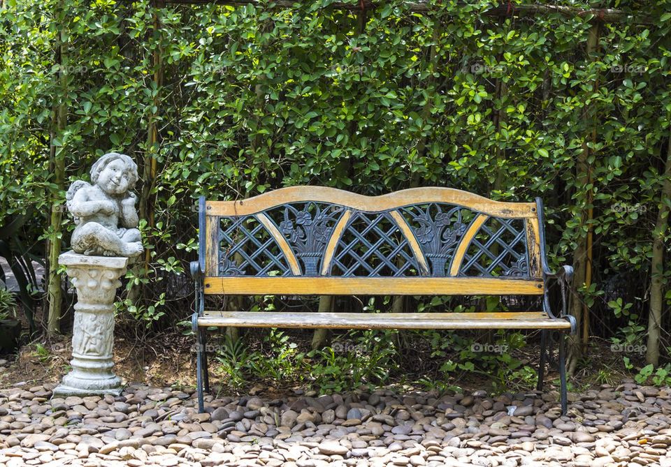 Bench in park