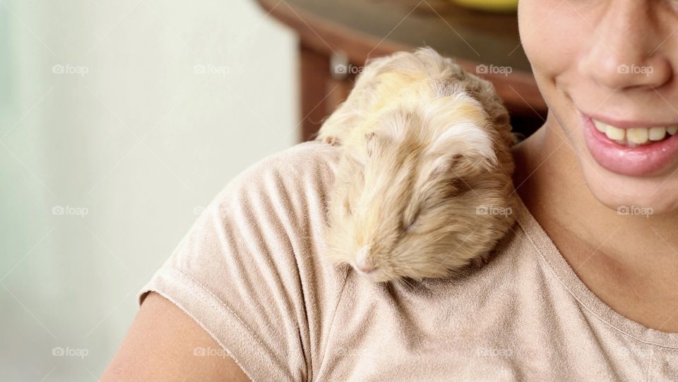 Girl and Guinea Pig 