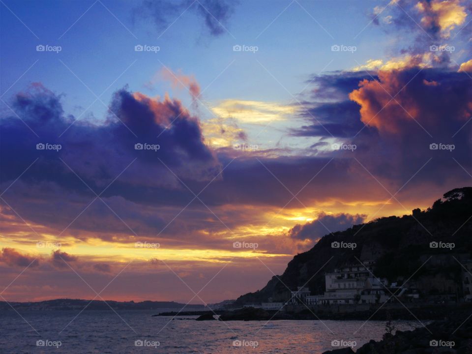 Dramatic sky over the sea