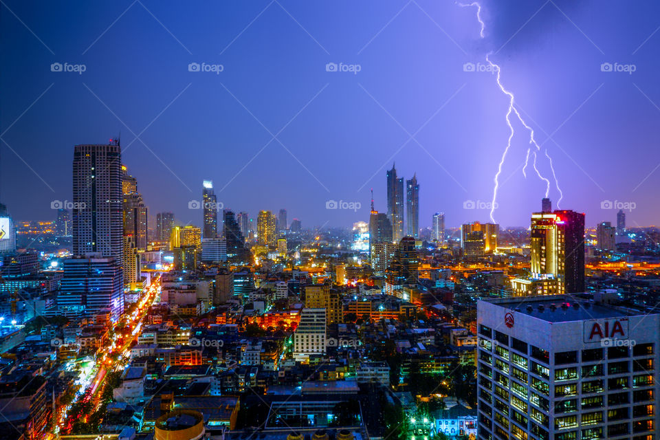Thunderstorm in Bangkok