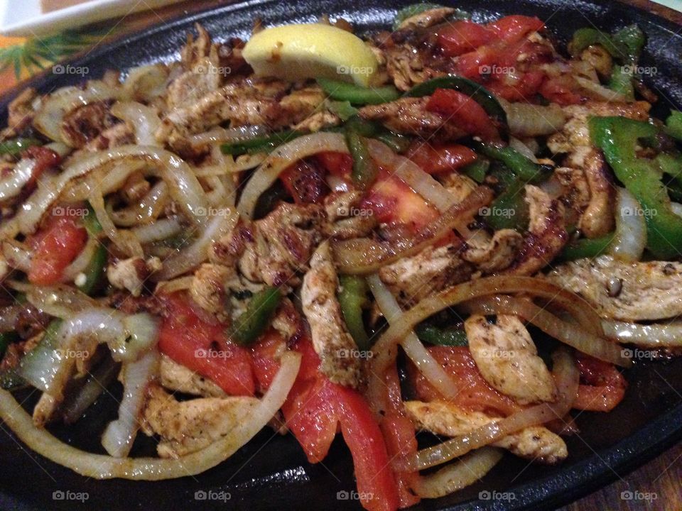 Chicken fajitas