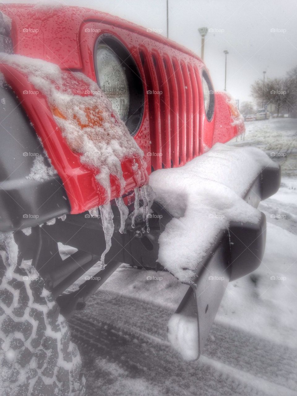 Jeep Wrangler in Snow and Ice