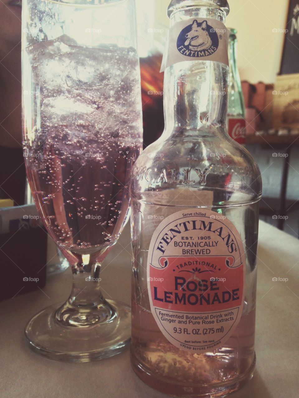 Bubbly Rose. rose lemonade